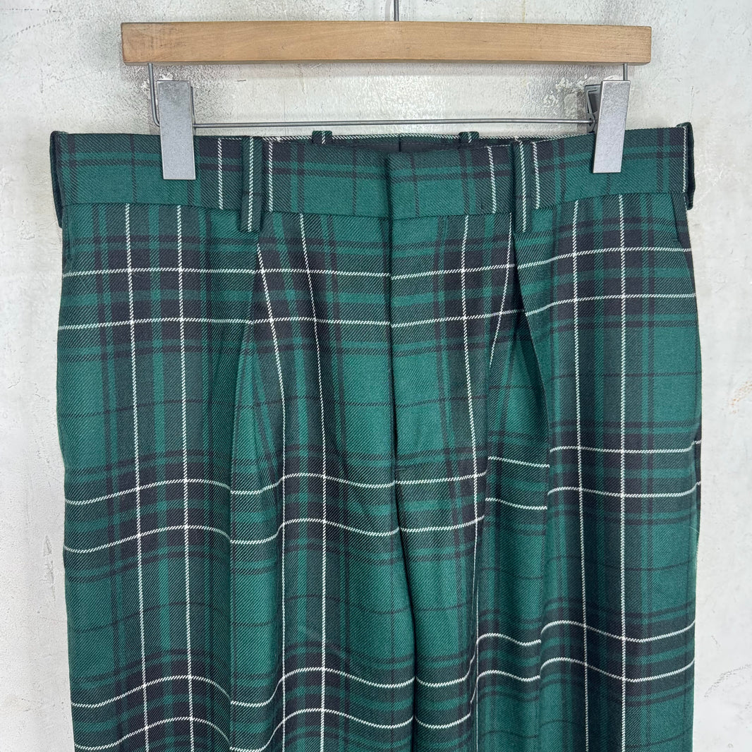 JW Anderson Green Plaid Trousers