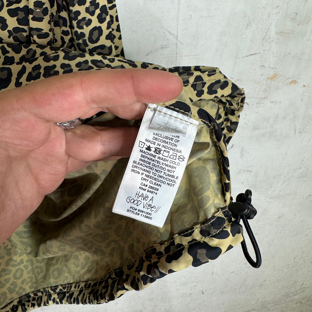 Stussy Leopard Nylon Windbreaker Jacket