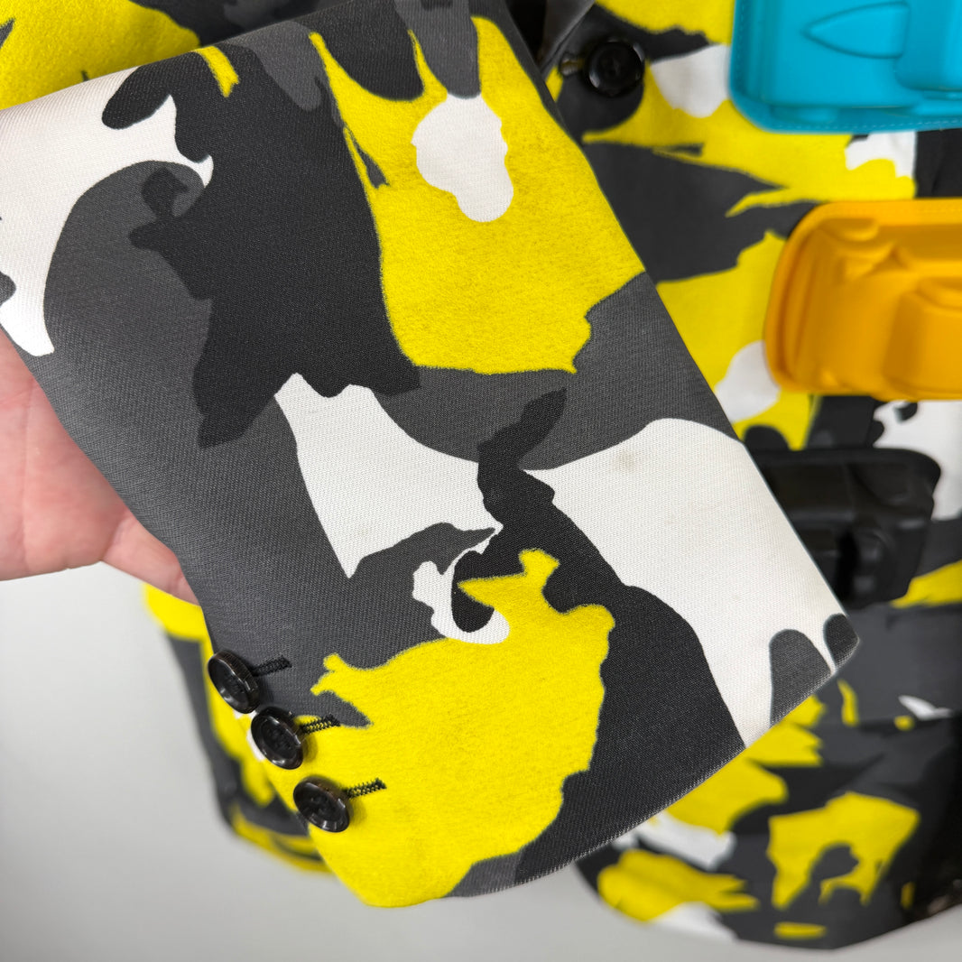 CDG Homme Plus Yellow Camo Car Mold Blazer