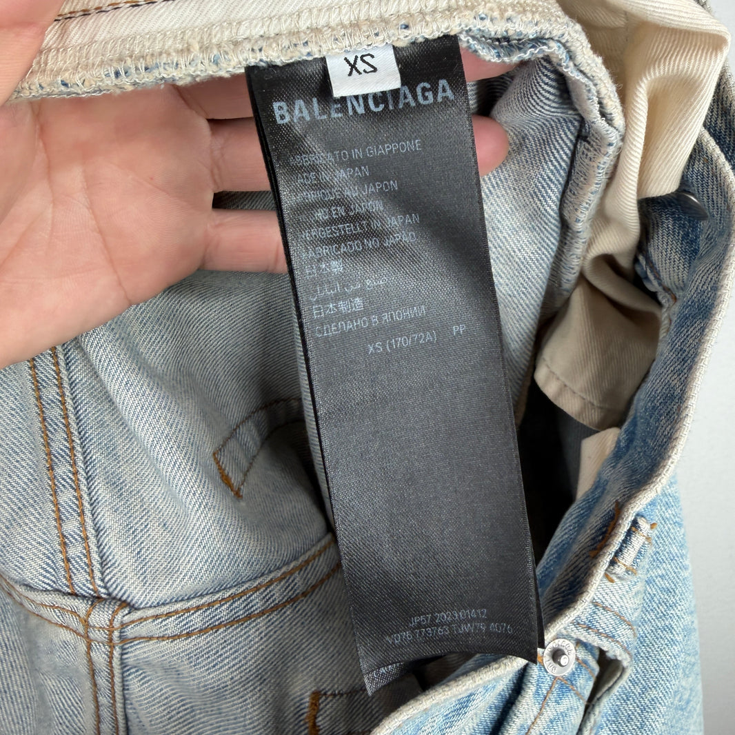 Balenciaga Garde Robe Blue Baggy Jeans