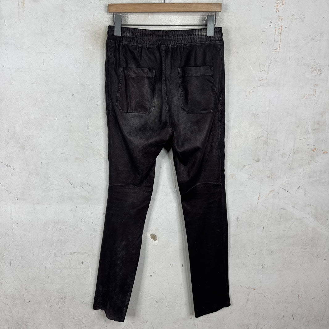 Balmain Leather Drawstring Pants