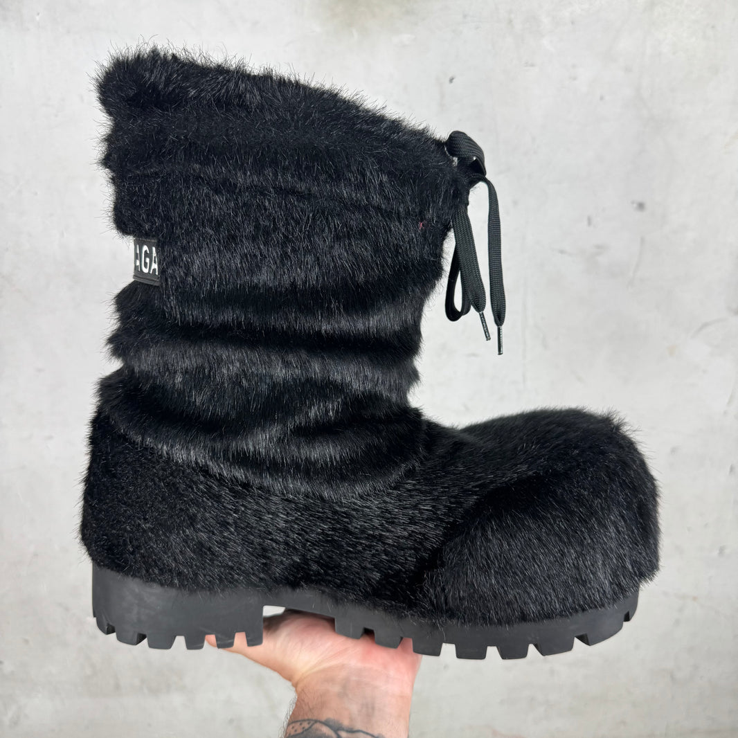 Balenciaga Faux Mink Alaska Boots