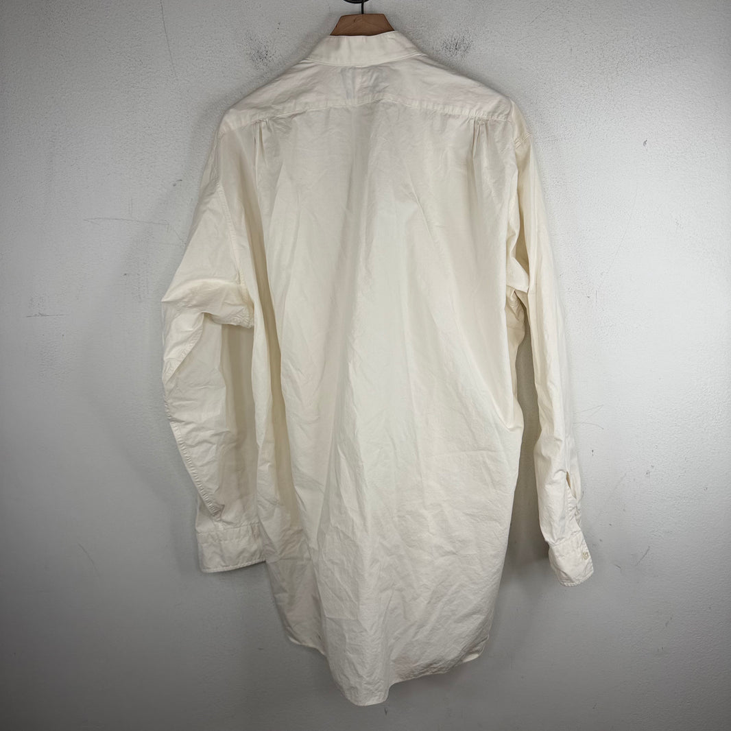 RRL White Accordion L/S Kimono Shirt