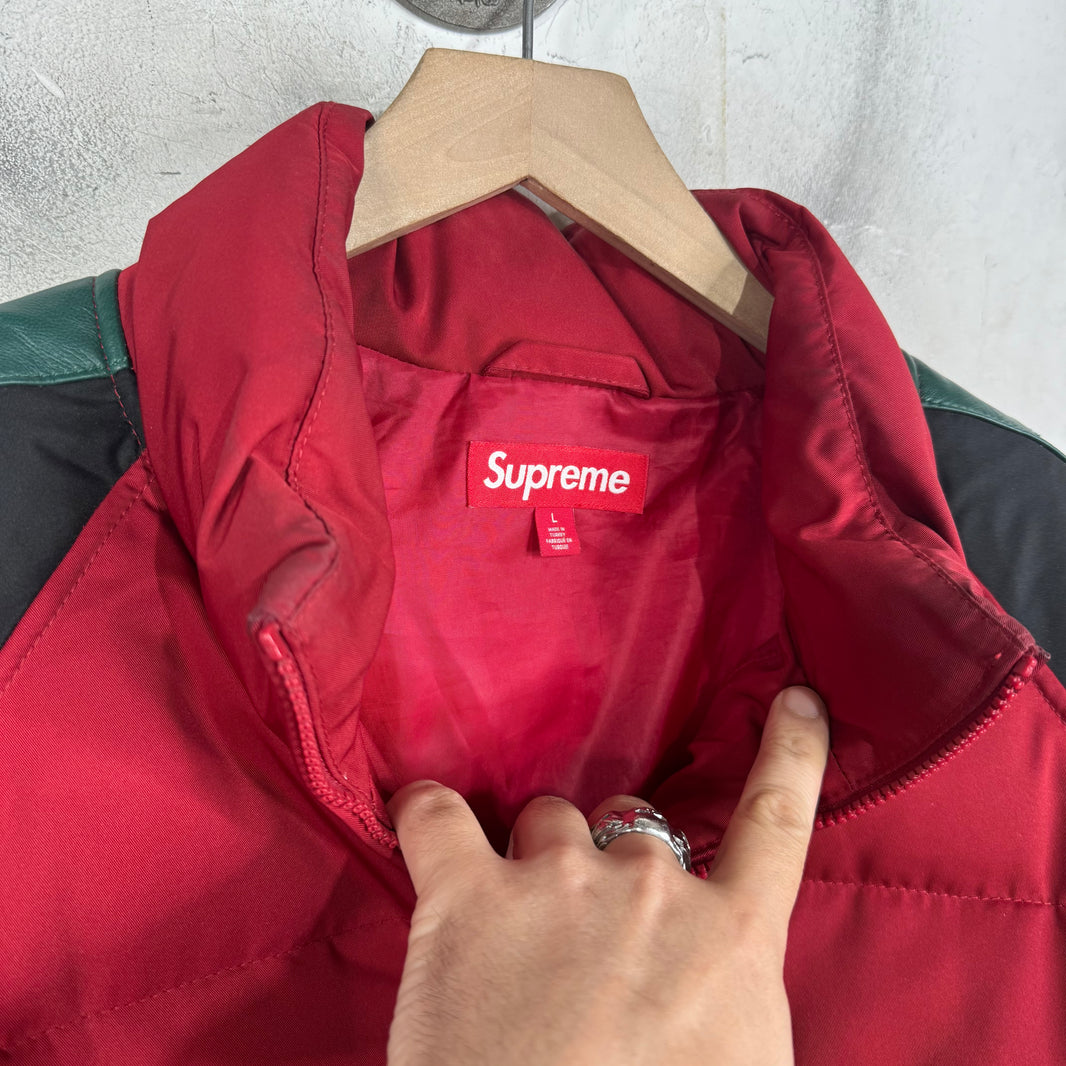 Supreme Nylon Leather Trimmed Star Puffer