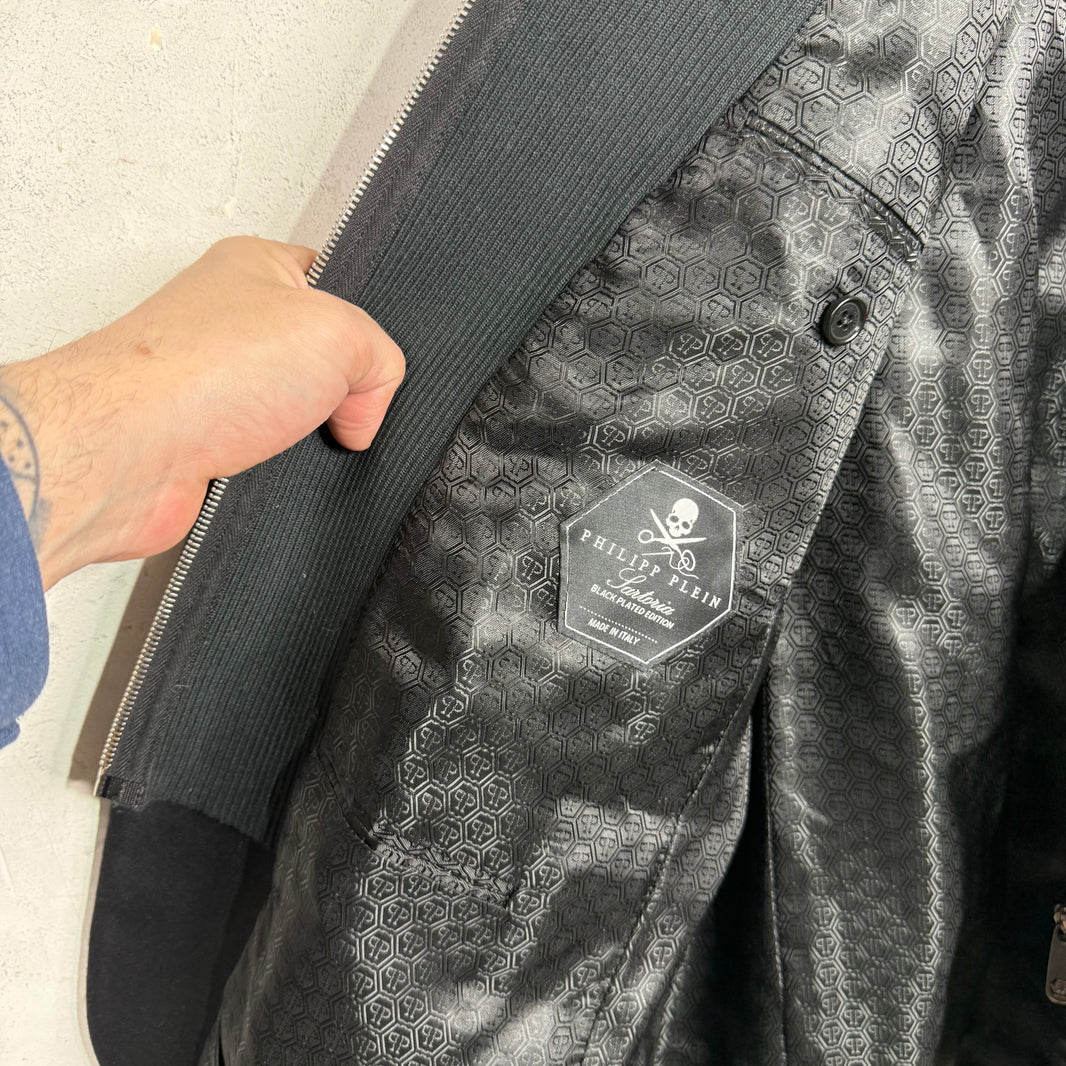 Philipp Plein Layered Knit Blazer Jacket
