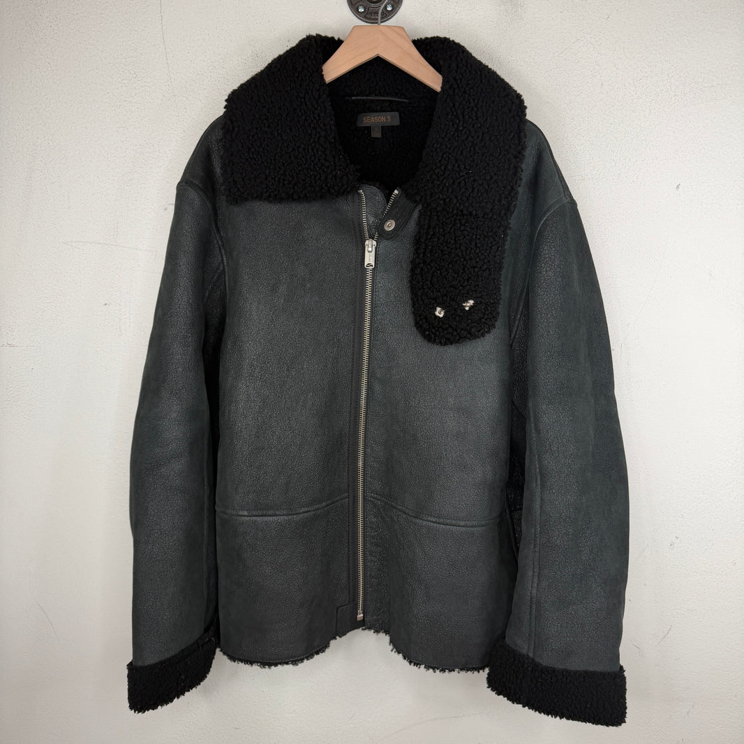 Yeezy Season 3 Shearling Lamb Leather Jacket
