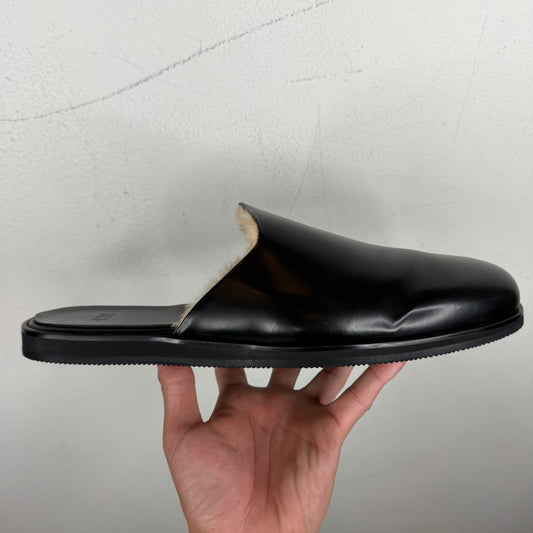 424 Leather Fur Mules