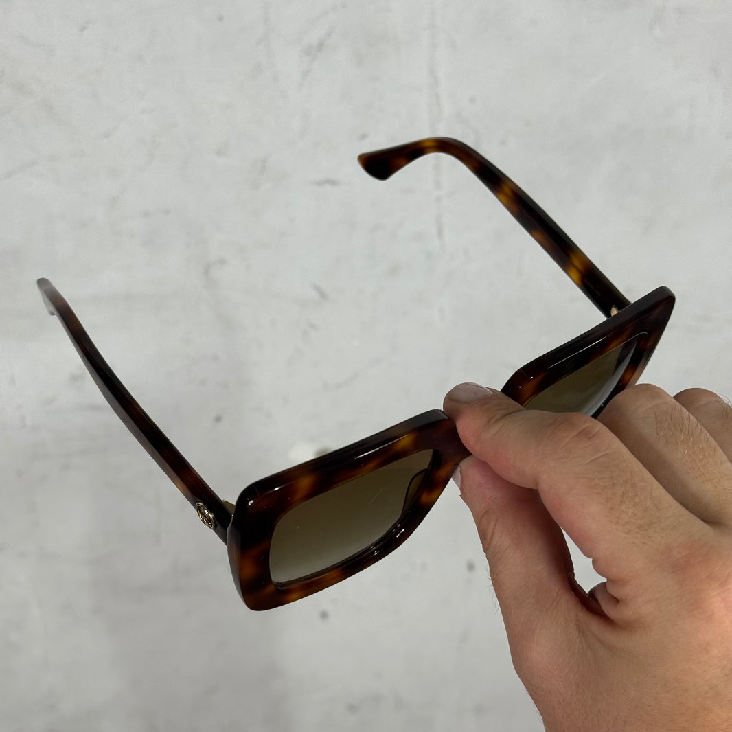 Gucci Wide Lens Tortoise Sunglasses