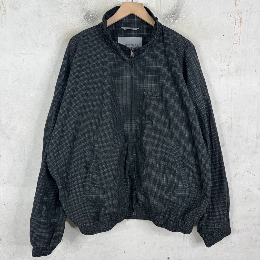 Balenciaga Loop Logo Plaid Track Jacket