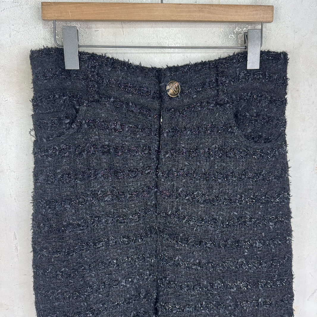 Balenciaga Tweed Loose Knit Pants