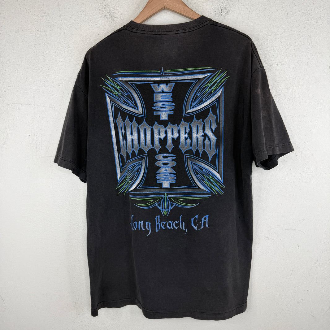 Vintage West Coast Choppers Blue Logo T-Shirt