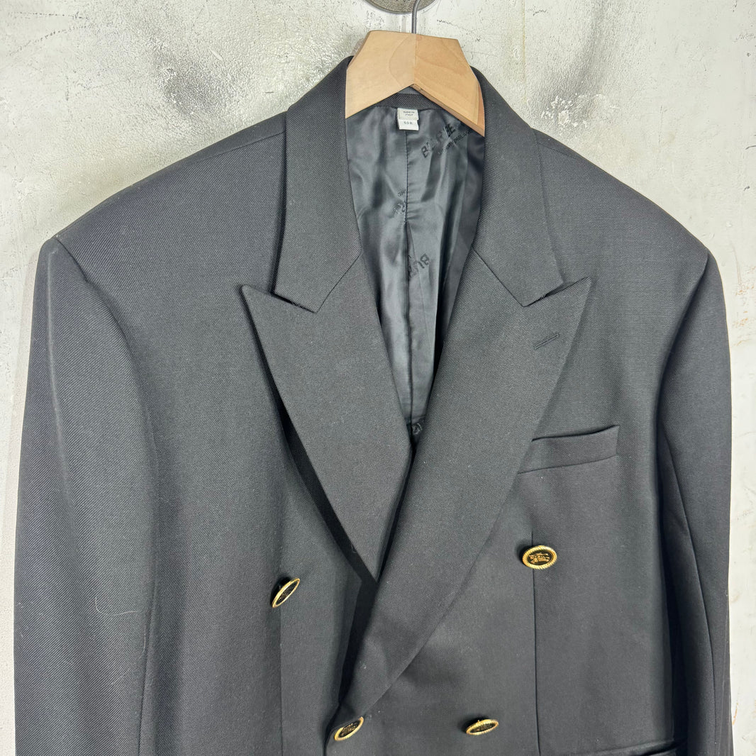 Burberry Black Double Breasted Blazer
