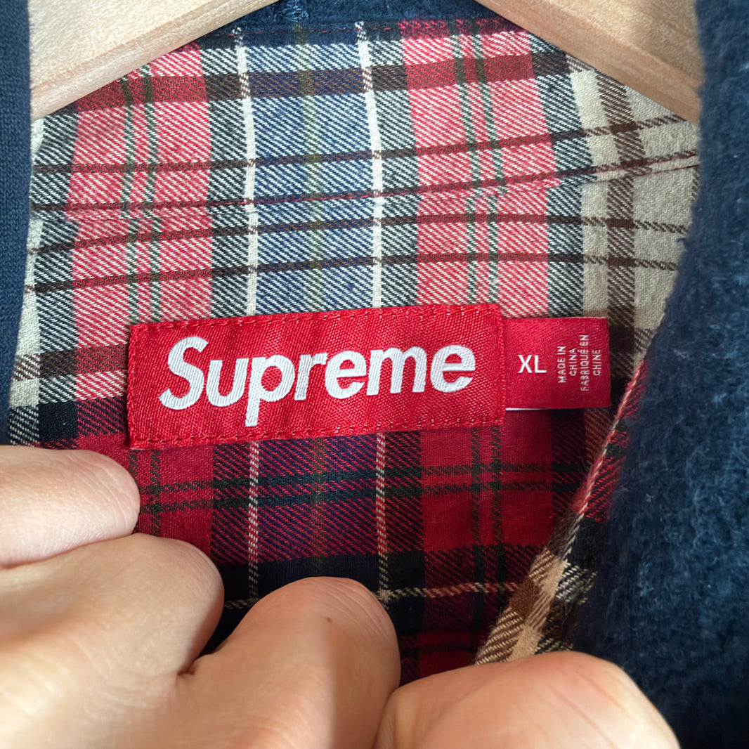 Supreme Applique Hooded Flannel Shirt