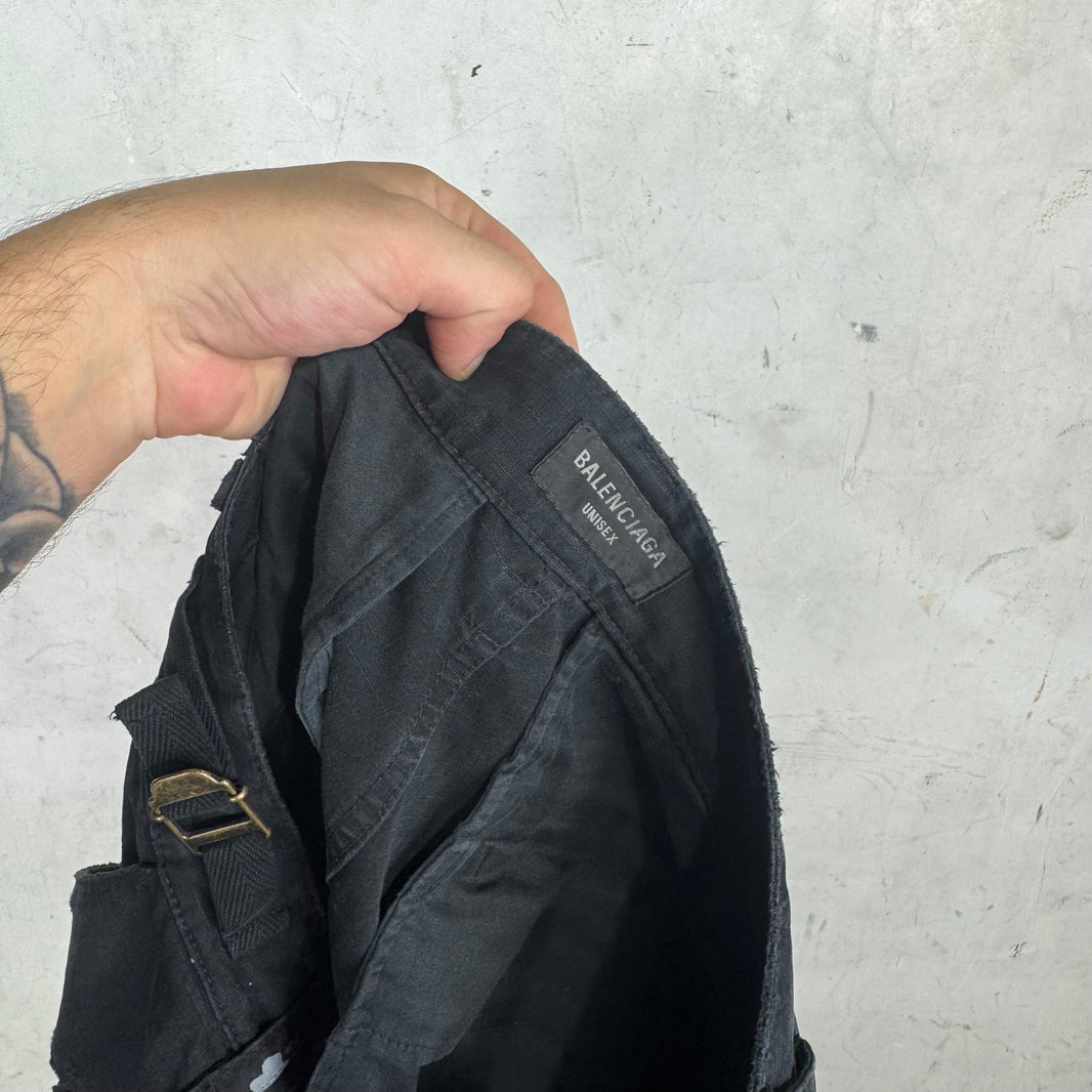 Balenciaga Ripstop Distressed Cargo Shorts