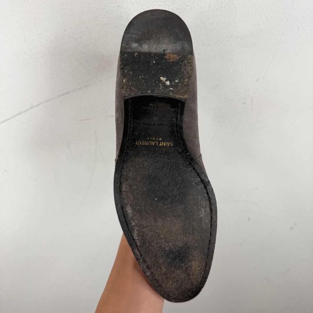 Saint Laurent Grey Jodhpur Boots