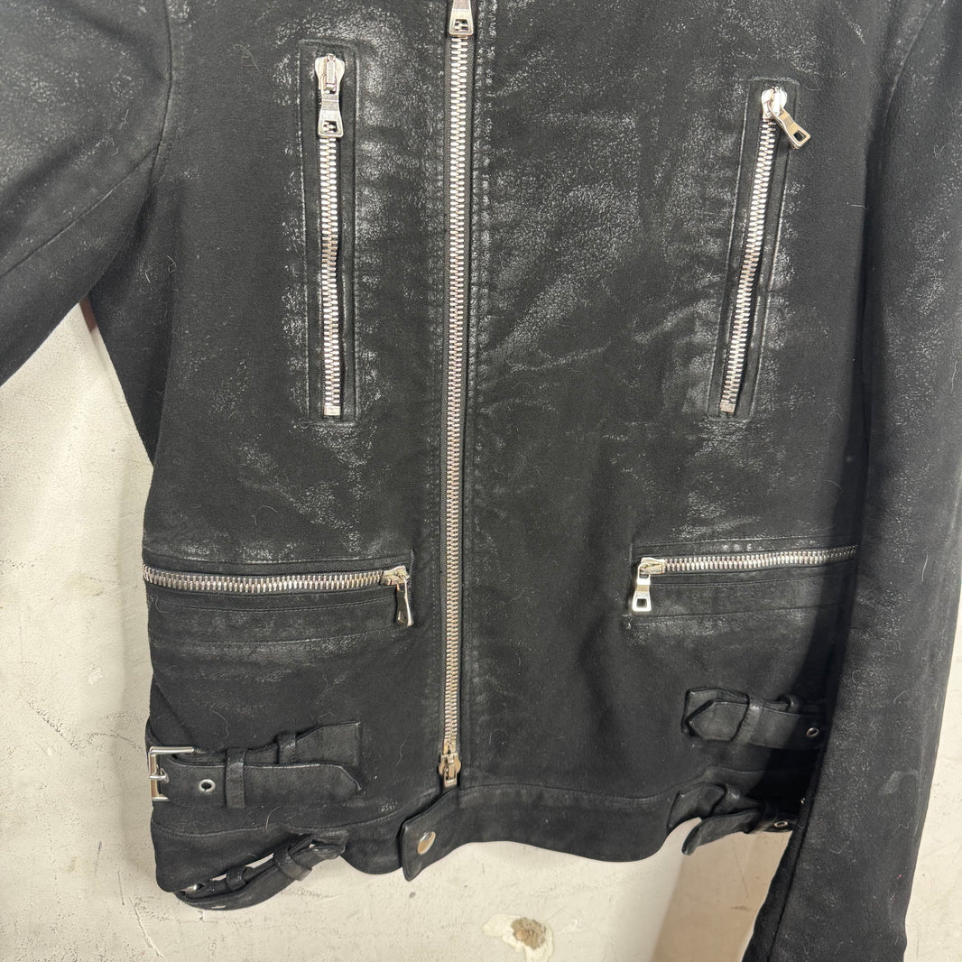 Balmain Brushed Twill Biker Jacket