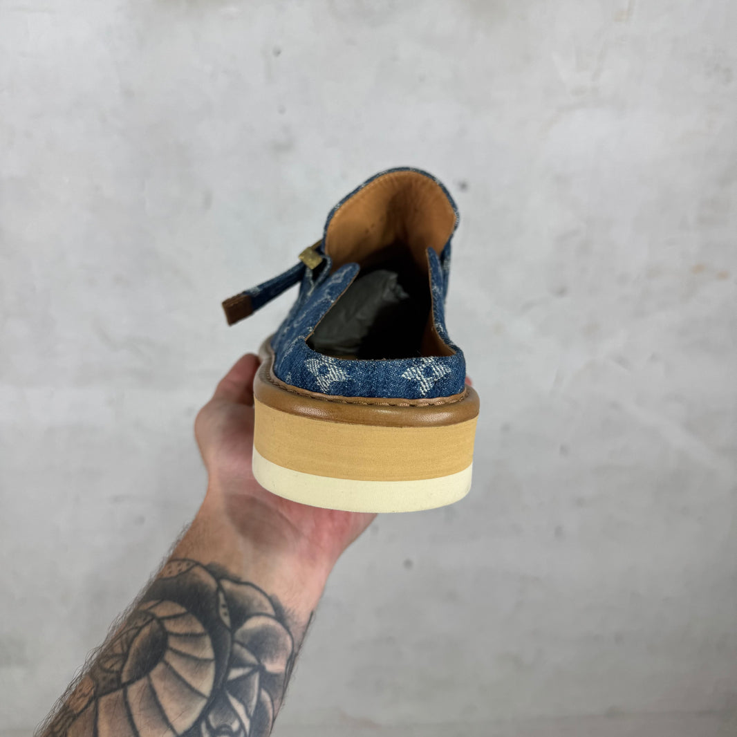 Louis Vuitton Denim Monogram Mules