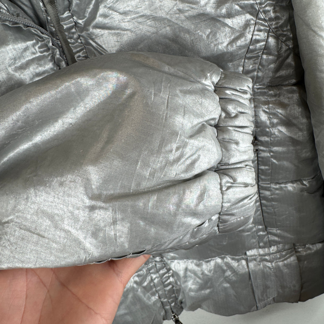 Prada Silver Puffer Jacket