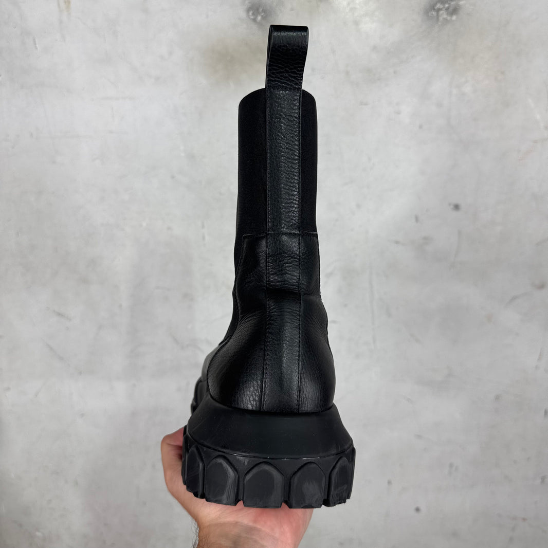 Rick Owens Leather Bozo Beatle Boots