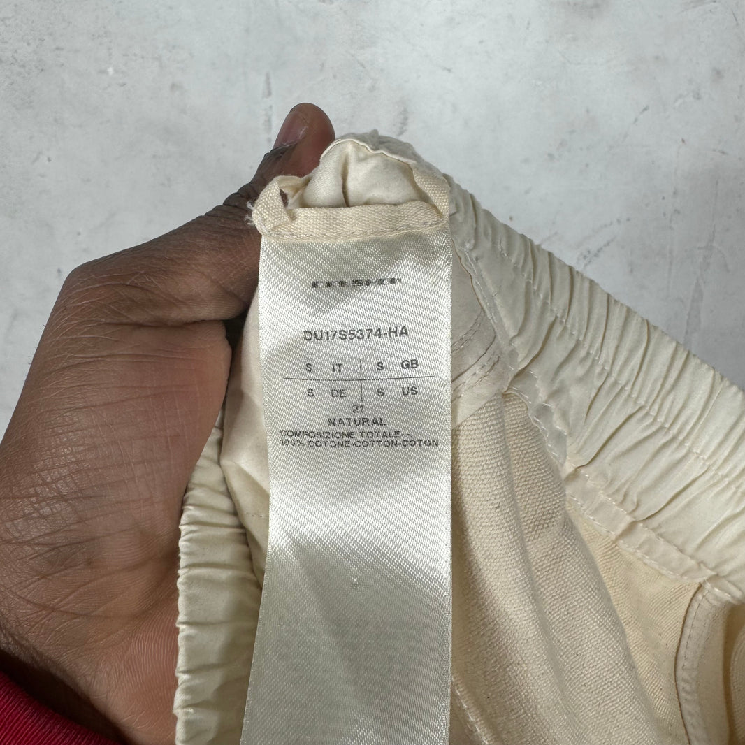 Rick Owens Cream DropCrotch Denim Pants