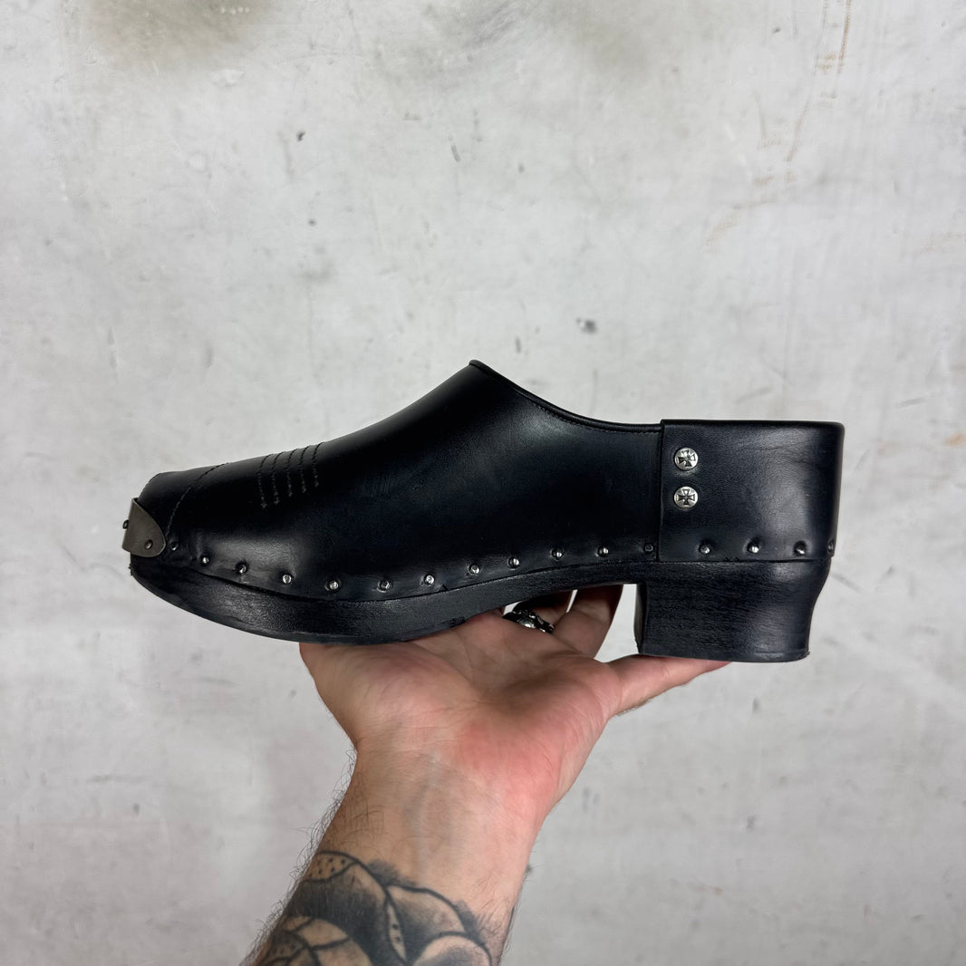 ERD Leather Studded Clogs