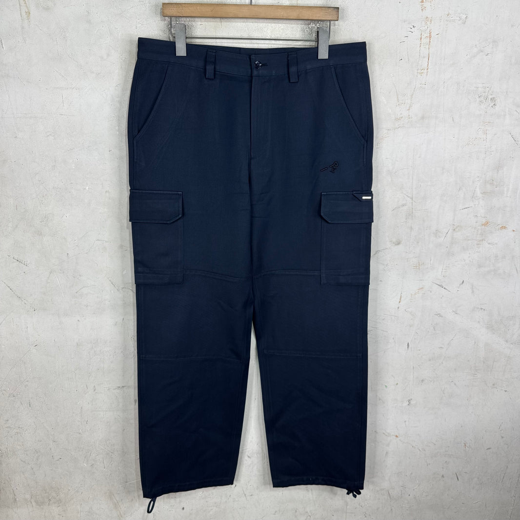 Louis Vuitton Navy Loose Pin Cargo Pants