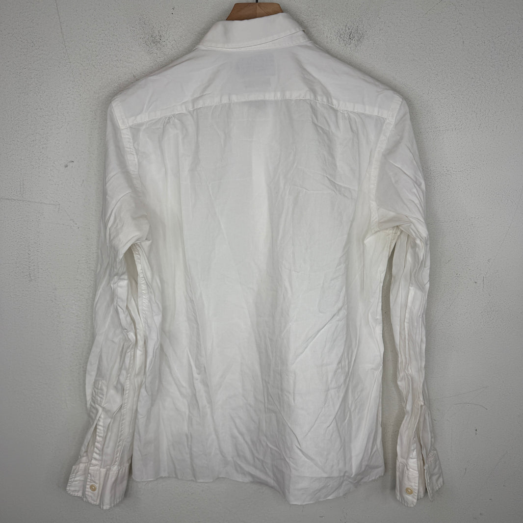 RRL Chopped White Button-Up Shirt