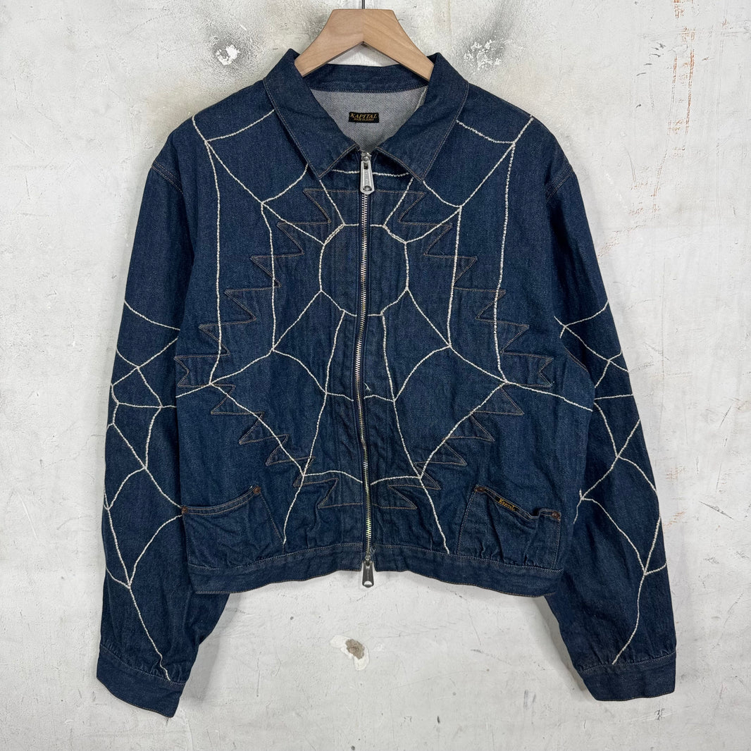 Kapital Spiderweb Zip Denim Jacket