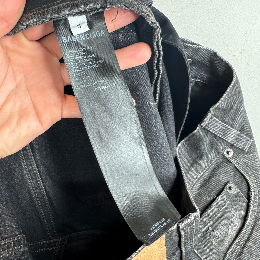 Balenciaga Black Waxed Jeans