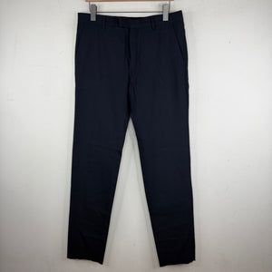 Dries Van Noten Pleated Navy Trousers