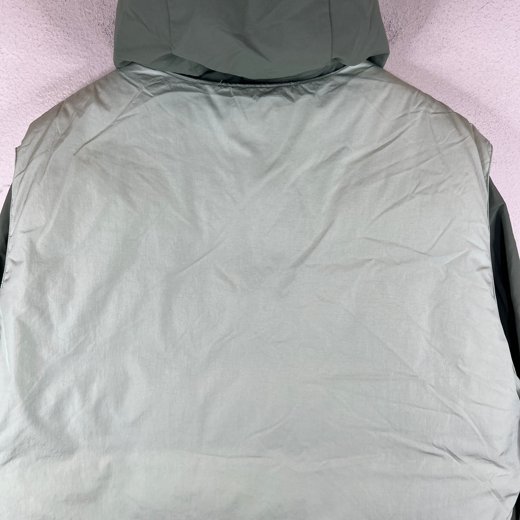 Jil Sander Green Hybrid Puffer Vest Jacket