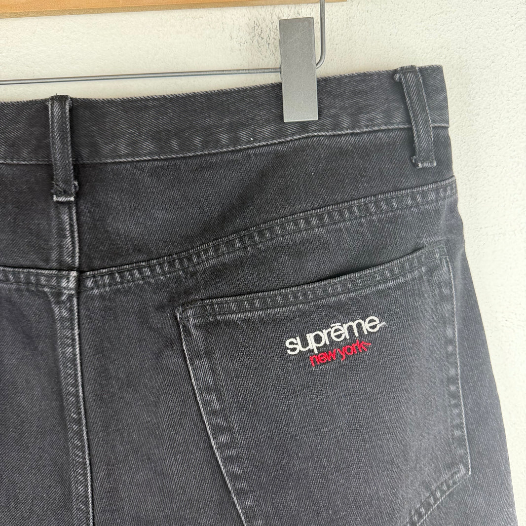 Supreme Black Baggy Jean Shorts