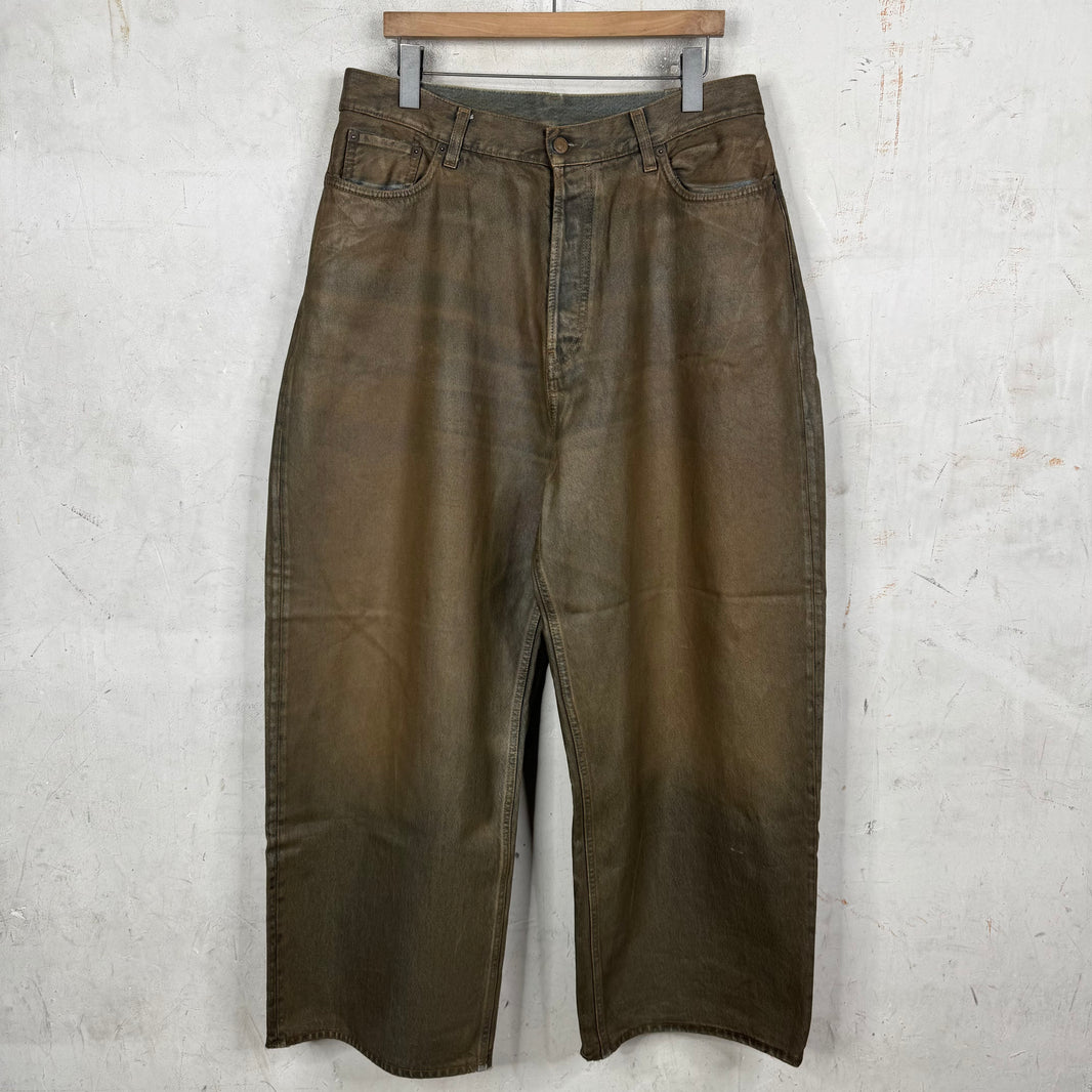 Acne Studios Waxed Baggy Jeans