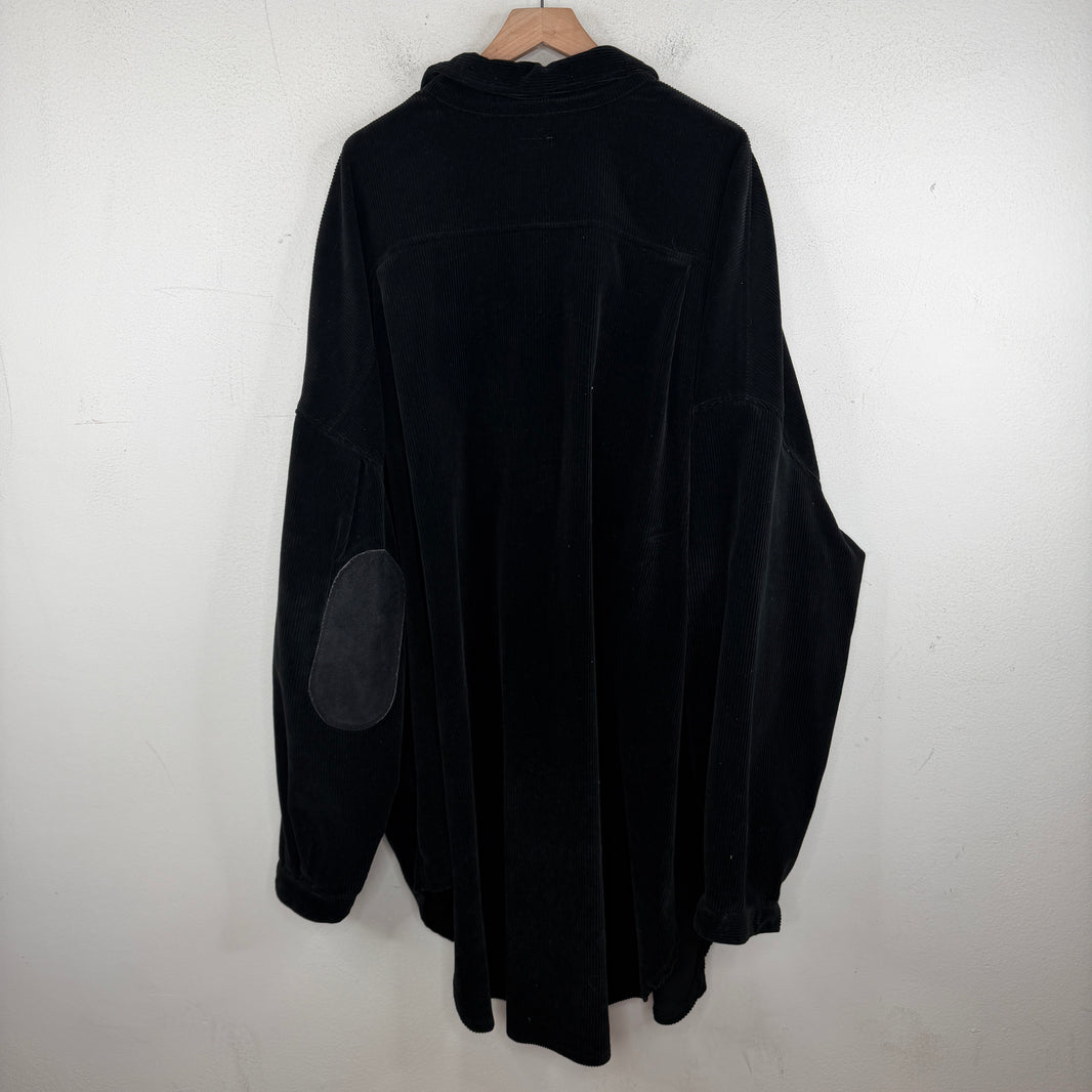 Kapital Oversized Corduroy Black Button Up Shirt
