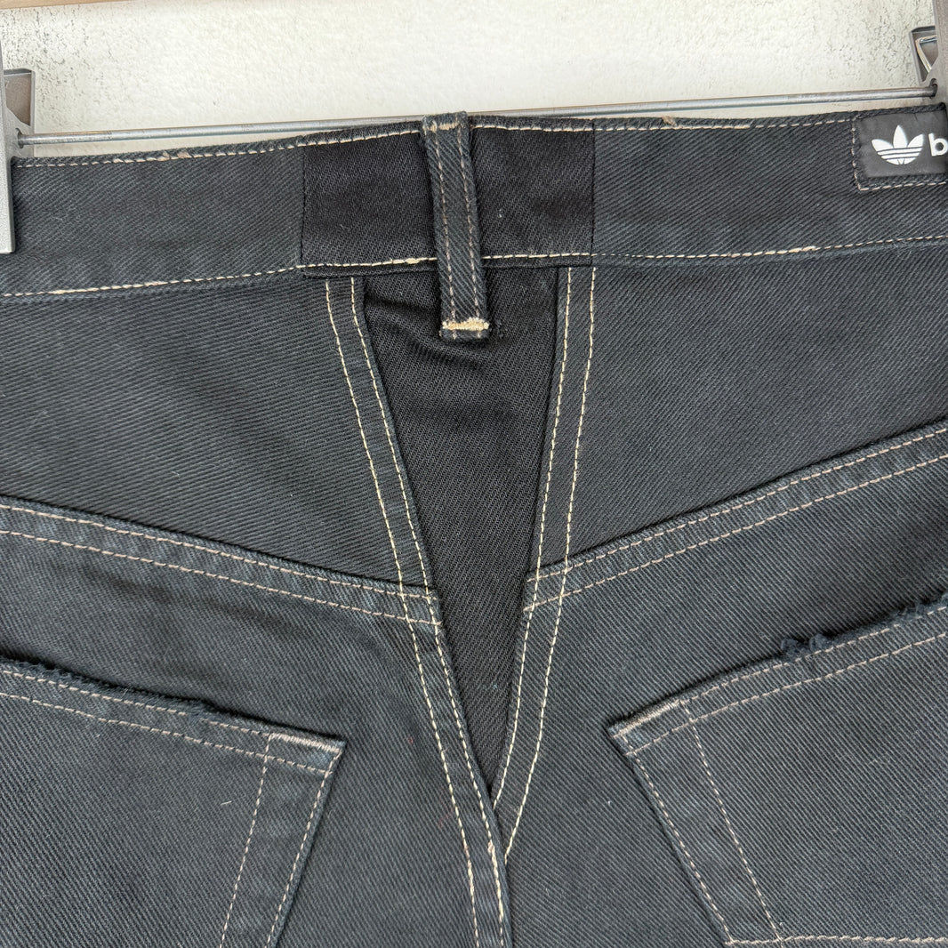 Balenciaga Adidas Black Distressed Shorts