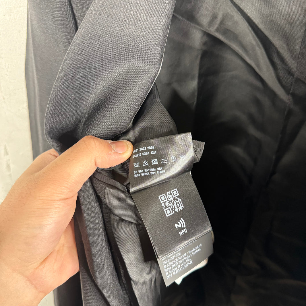 Prada Wool Triangular Patch Blazer