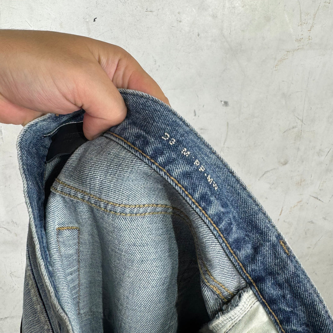 Saint Laurent Lightwash Distressed D8 Jeans
