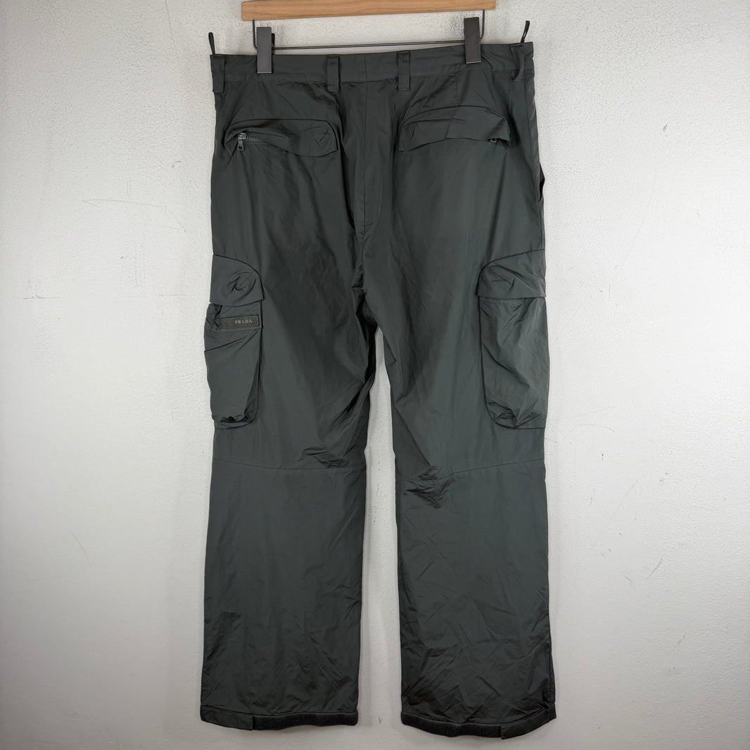 Prada Nylon Gray Cargo Pants