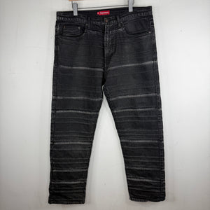 Supreme Black Layered Denim Jeans