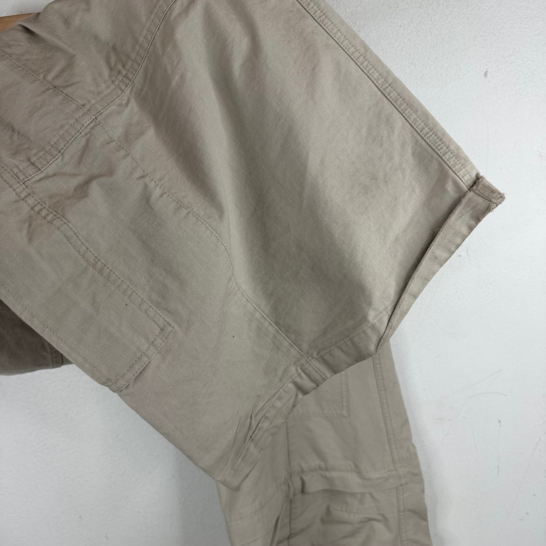 Balenciaga Flared Beige Convertible Cargo Pants