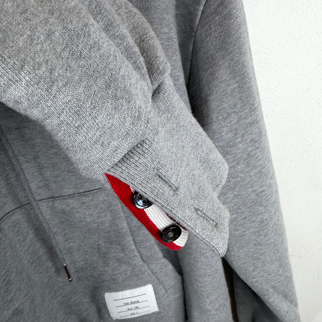 Thom Browne Gray Logo Hoodie