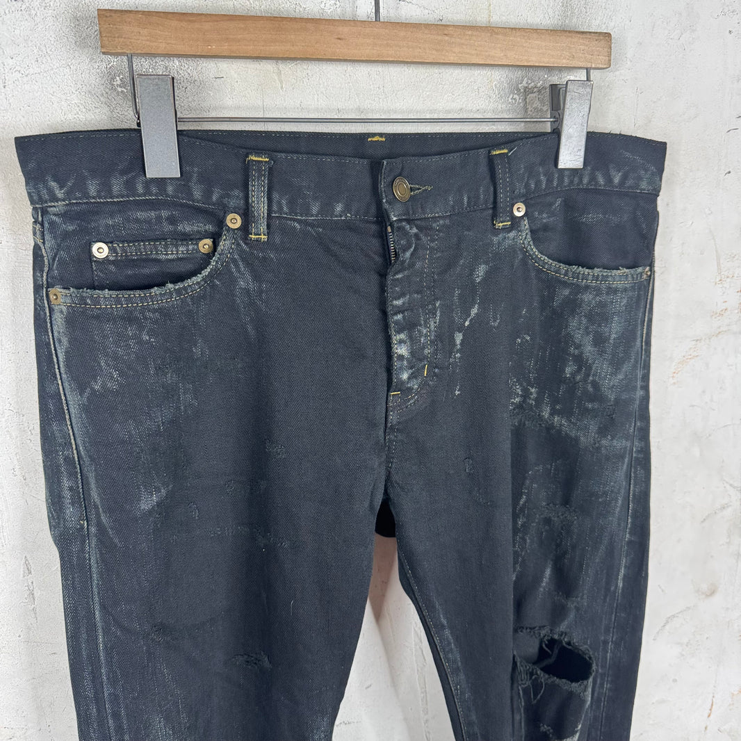 Saint Laurent D02 Oil Spill Jeans