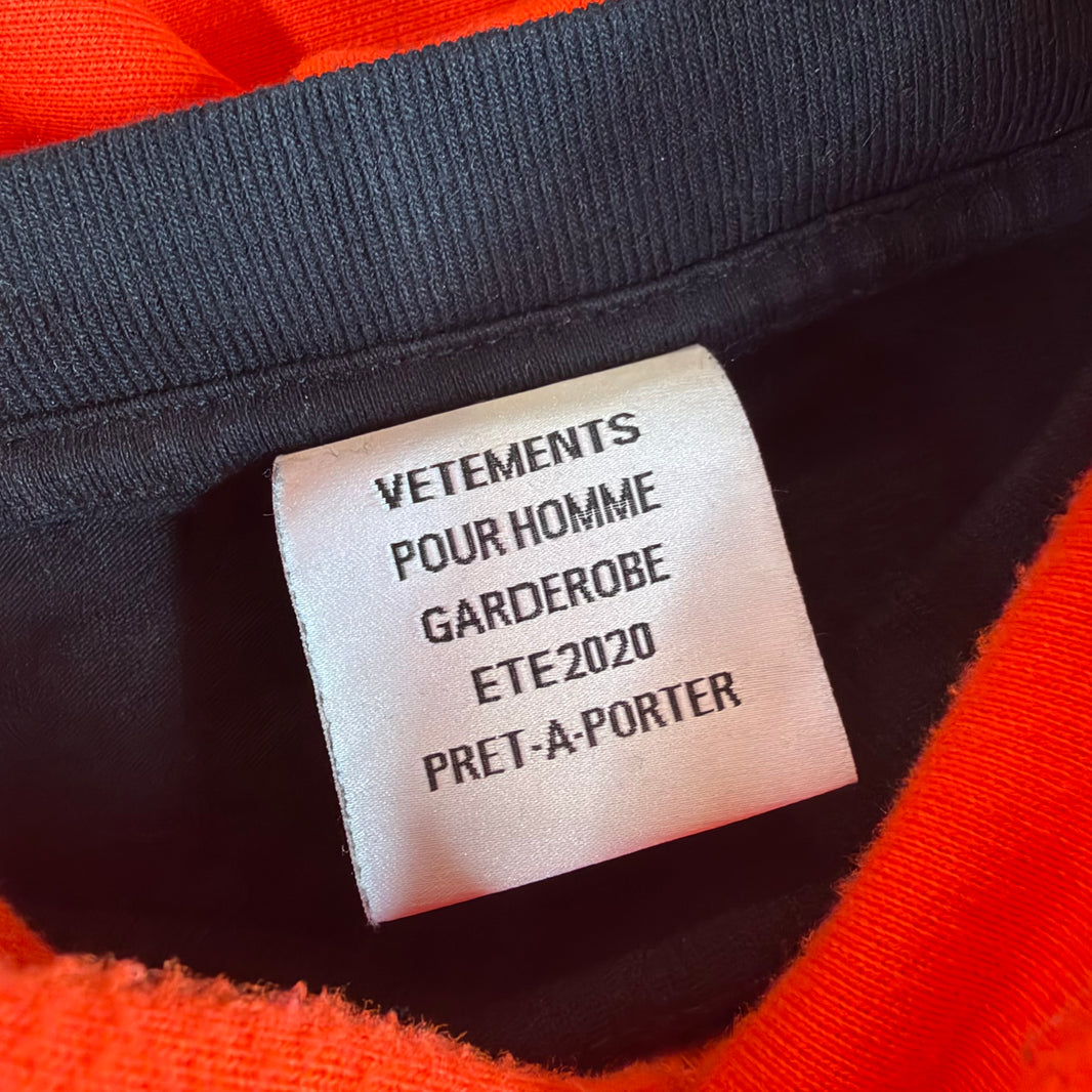 Vetements Orange Reconstructed Graffiti Hoodie