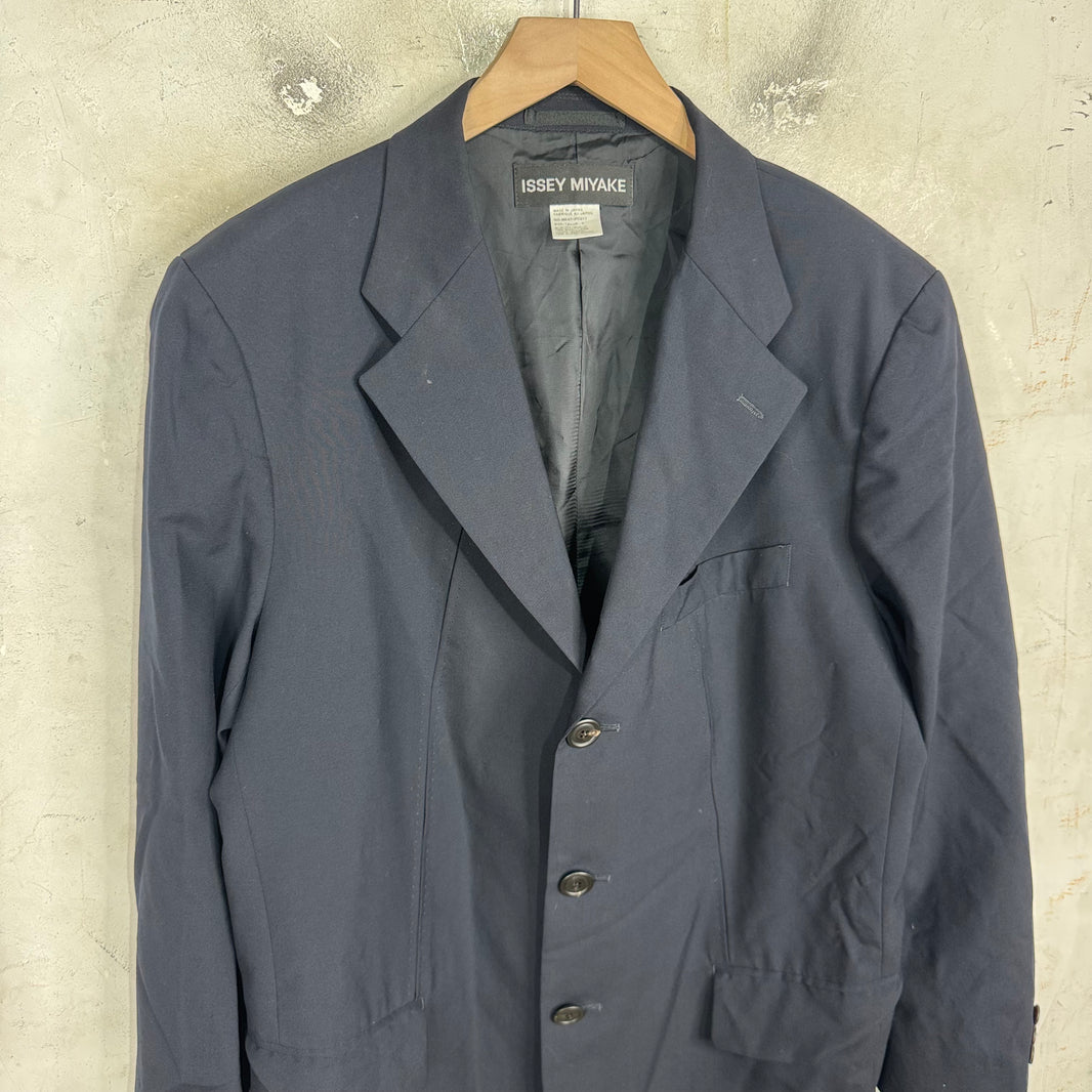 Issey Miyake Navy 3 Button Blazer