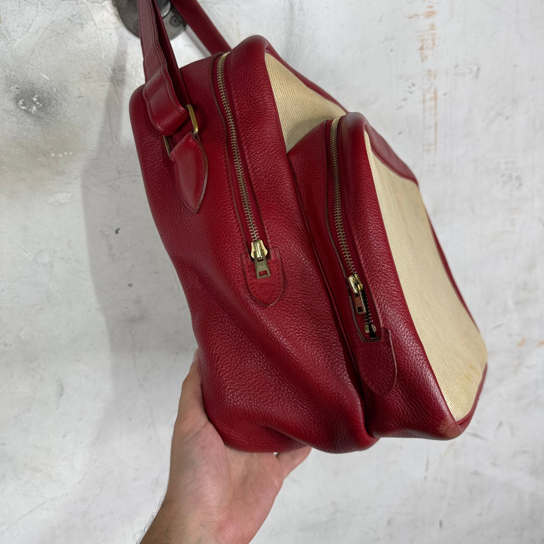 Hermes Victoria Toile Shoulder Bag