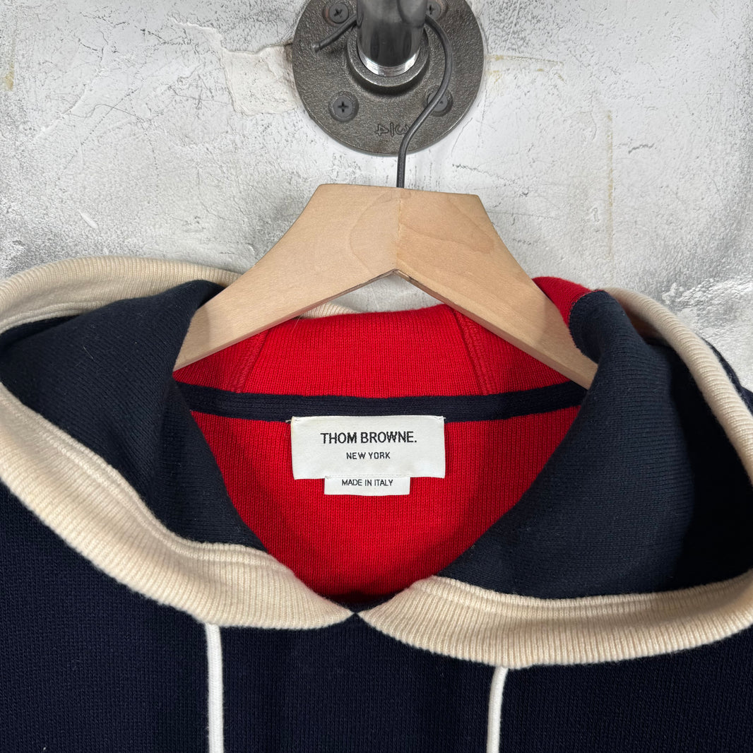 Thom Browne Barneys Two Toned Cashmere Blend Hoodie