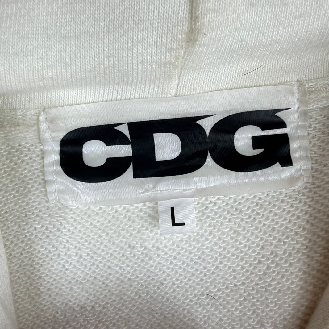 CDG White Logo Hoodie