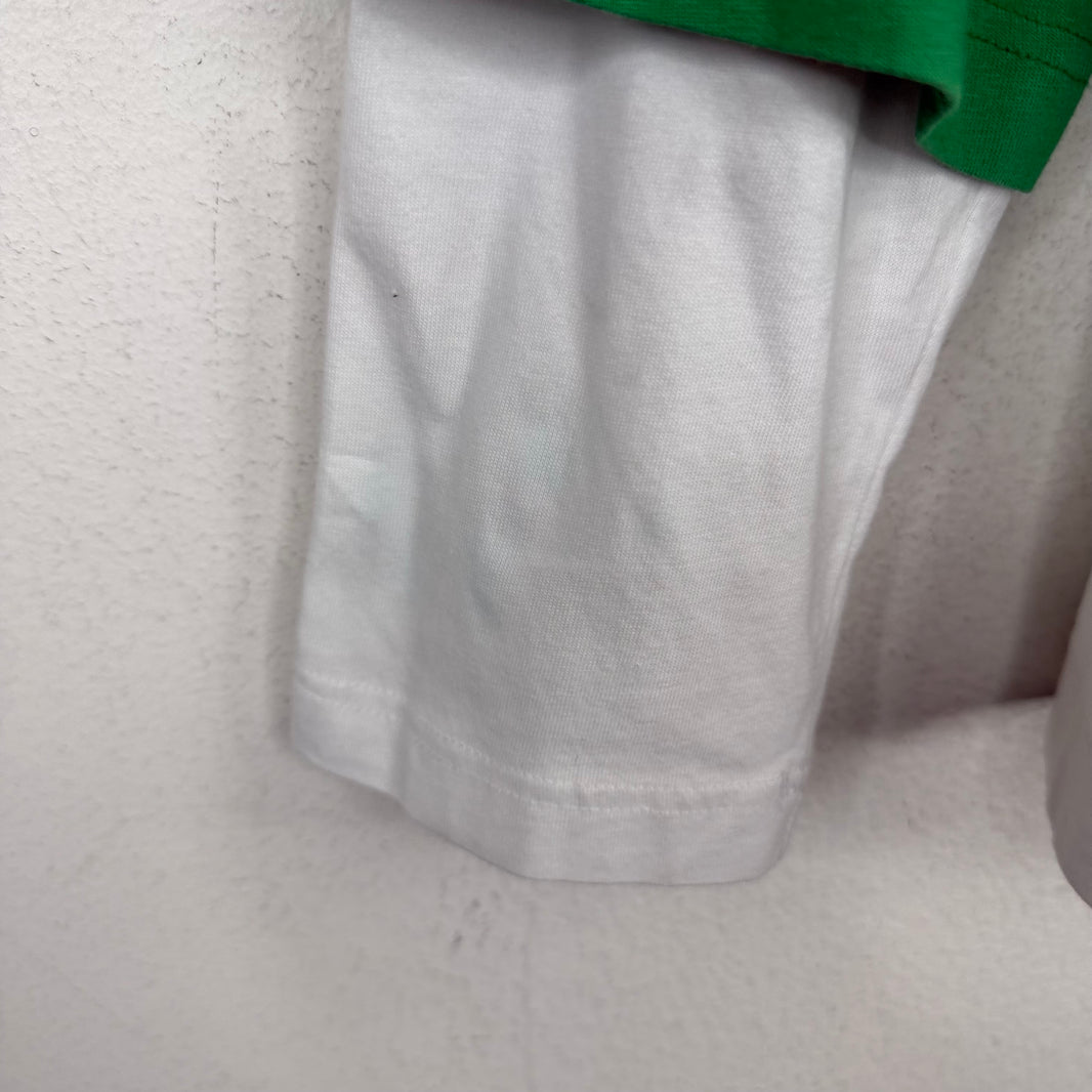 CDG Green/White Double Layer L/S T-Shirt