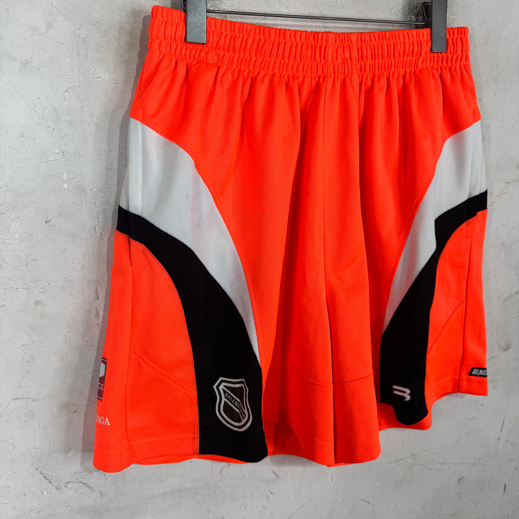 Balenciaga Orange Hockey Shorts