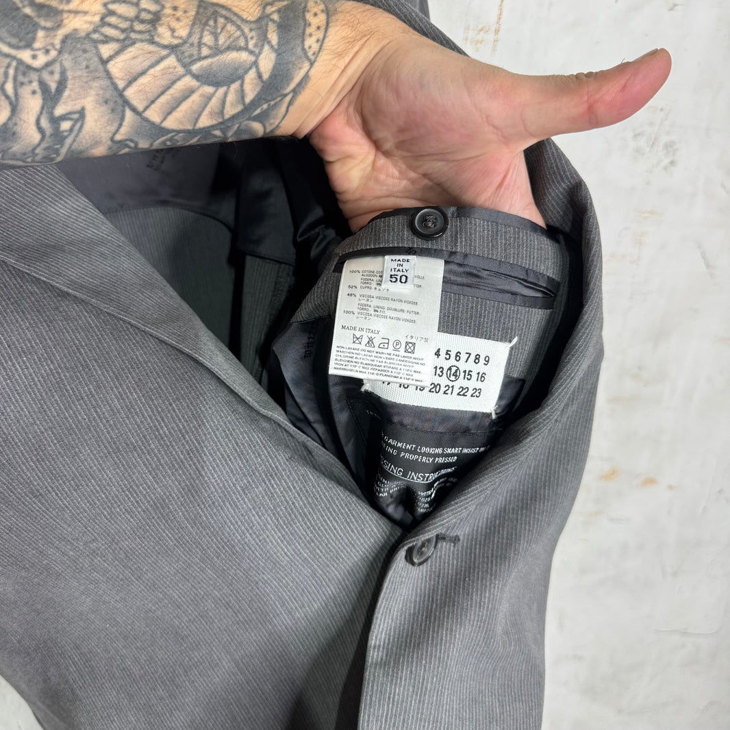 Margiela 2000's Grey Pinstripe Blazer